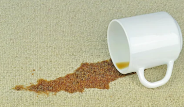  Coffee spilled on carpet